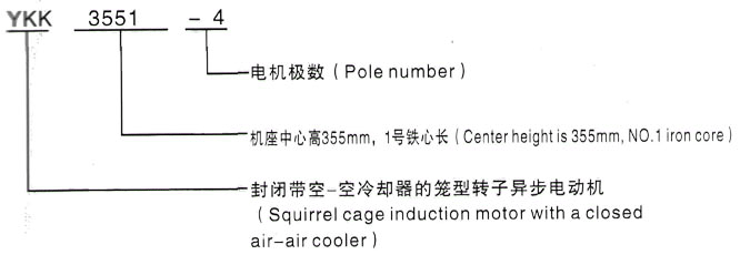 YKK系列(H355-1000)高压YKK4004-6/250KW三相异步电机西安泰富西玛电机型号说明